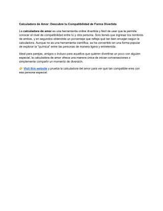 Calculadora del Amor Gratis: ¿Qué tan compatible eres con esa persona especial?