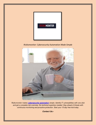 Risikomonitor Cybersecurity Automation Made Simple