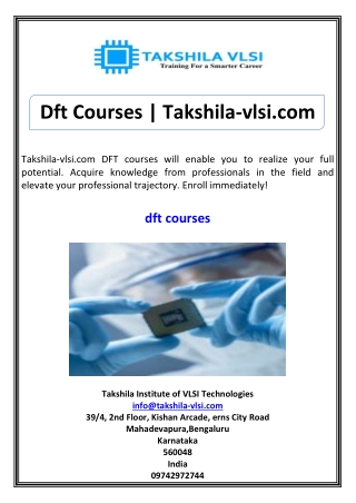 Dft Courses Takshila-vlsi.com