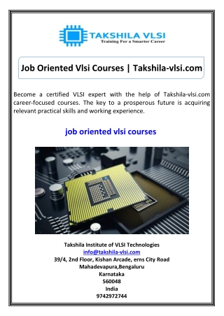 Job Oriented Vlsi Courses Takshila-vlsi.com