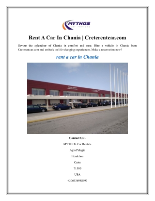 Rent A Car In Chania Creterentcar.com