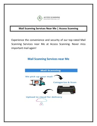 Mail Scanning Services Near Me | Access Scanning