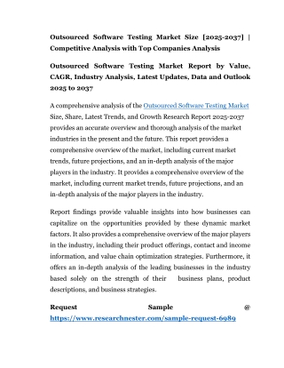 outsourced software testing market size 2025 2037