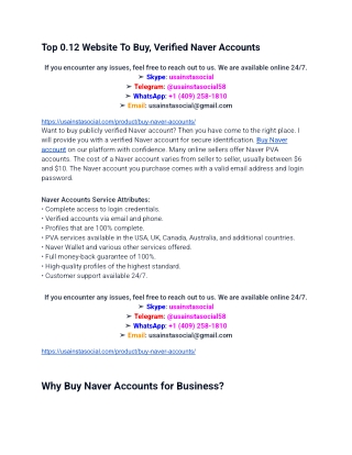 Boost Your Online Identity in Korea with a Verified Naver Account