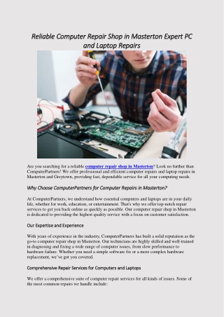 Macbook repair masterton