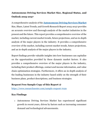 autonomous driving services market size regional