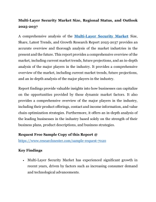 multi layer security market size regional status