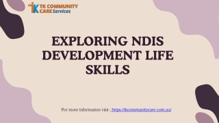 Exploring NDIS Development Life Skills