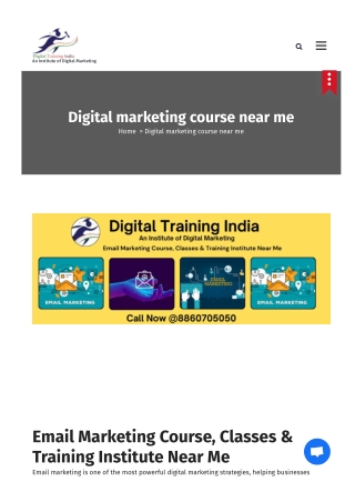 Email marketing course classes training institute near me