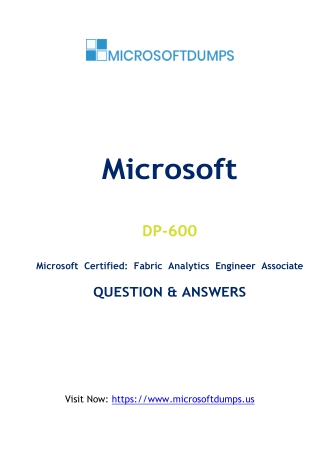 Are DP-600 Exam Dumps the Solution to Microsoft Certification Success?