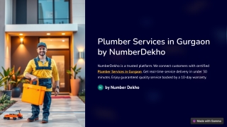 Plumbing Services in Gurgaon for Quick and Hassle-Free Repairs
