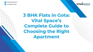 3 BHK Flats in Gota: Vital Space’s Complete Guide to Choosing the Right Apartmen