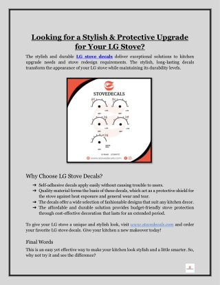 Looking for a Stylish & Protective Upgrade for Your LG Stove?