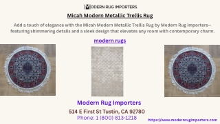 micah modern metallic trellis rug