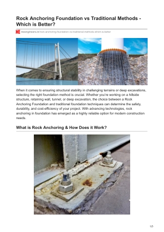 rock anchoring foundation vs traditional methods