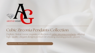 Cubic Zirconia Pendants Collection - Premium Designs by Akstar Gems-