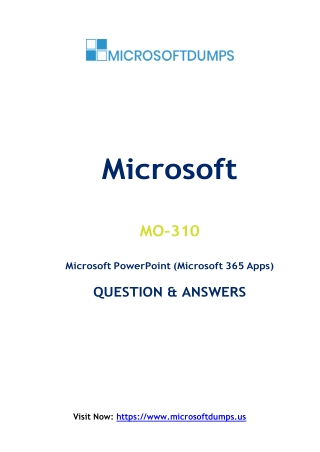 Why MO-310 Exam Dumps Are Your Solution to Microsoft Certification Victory