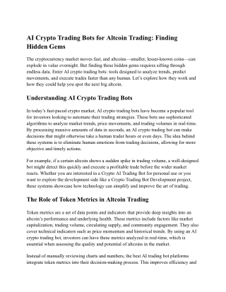 ai crypto trading bots for altcoin trading