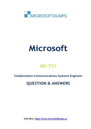 Why MS-721 Exam Dumps Are a Essential for Microsoft Aspirants