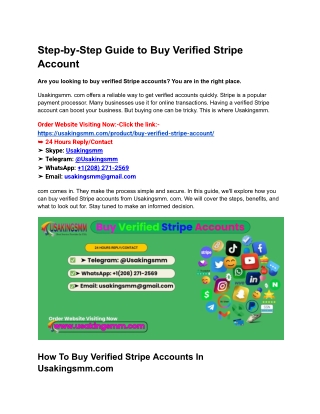 Step-by-Step Guide to Buy Verified Stripe Account