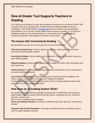 How AI Grader Tool Supports Teachers in Grading - PDF