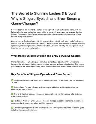 The Secret to Stunning Lashes & Brows