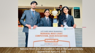 National Moot Court Competition held at Marwadi University, Gujarat bennett.edu.in