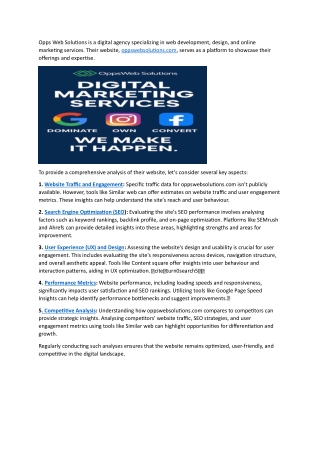 opps web solutions is a digital agency