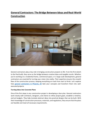 general contractors the bridge between ideas