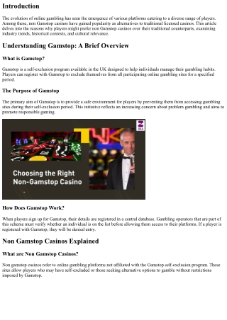 Why Choose Non Gamstop Casinos Over Traditional Ones?