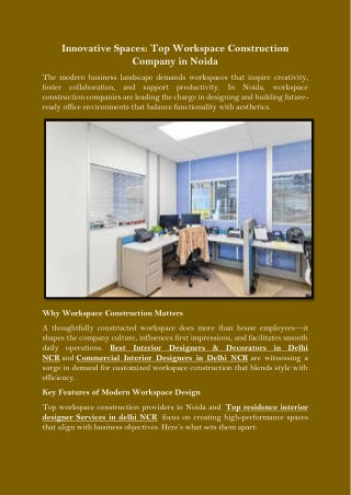 innovative spaces top workspace construction