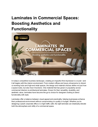 Laminates in Commercial Spaces_ Boosting Aesthetics and Functionality