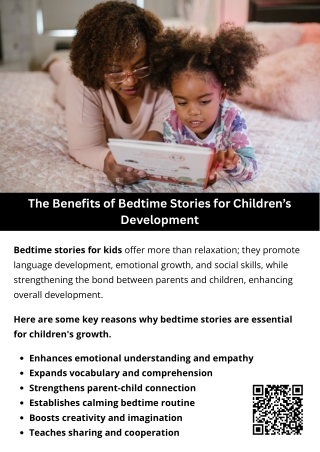 The Benefits of Bedtime Stories for Children’s Development