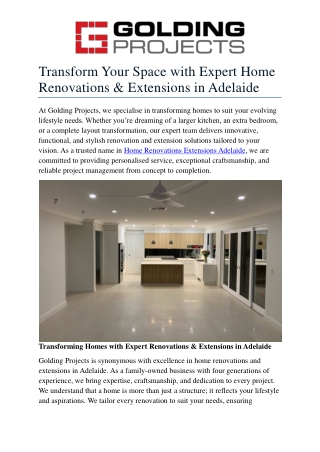 Transform Your Space with Expert Home Renovations