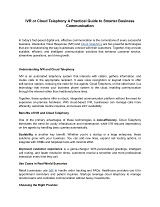 IVR or Cloud Telephony A Practical Guide to Smarter Business Communication (2)