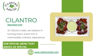 Cilantro Indian Cafe Special Menu