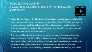 Video Editing Mastery
