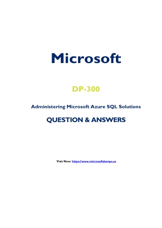 Why DP-300 Exam Dumps Are Changing the Landscape for Microsoft Professionals