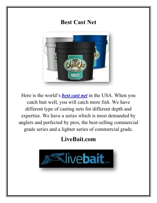 Best Cast Net, livebait.com