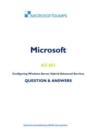 Why Smart Candidates Are Trusting AZ-801 Exam Dumps for Microsoft Certification