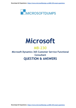 Why MB-230 Exam Dumps Are a Vital for Microsoft Aspirants