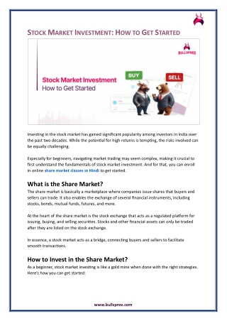 Stock Market Investment - How to Get Started
