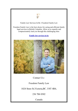 Family Law Services In Bc | Freedom Family Law