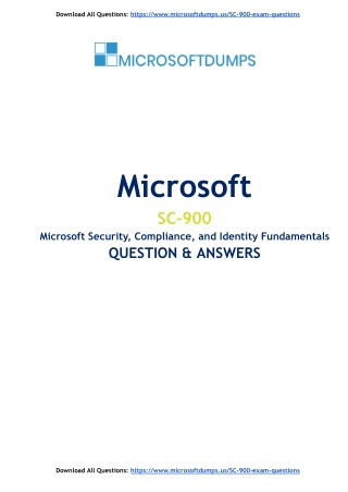 Why SC-900 Exam Dumps Are a Essential for Microsoft Aspirants
