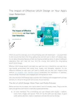 The Impact of Effective UI-UX Design on Your Apps User Retention