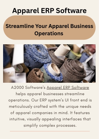 Apparel ERP Software