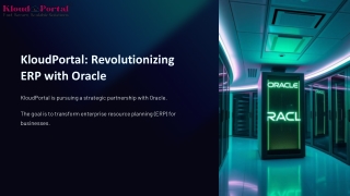 kloudportal revolutionizing erp with oracle