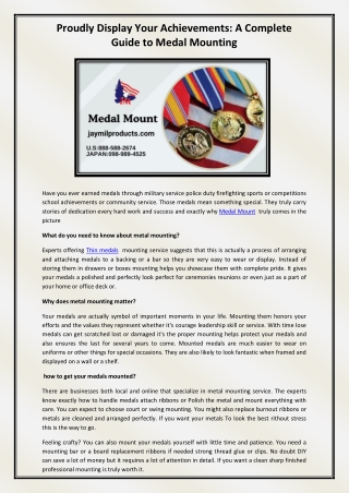 Medal Mount