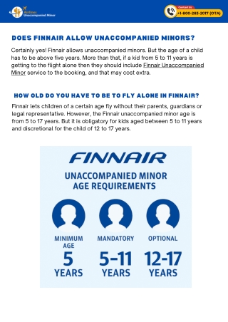 What are Finnair's unaccompanied minor fees?