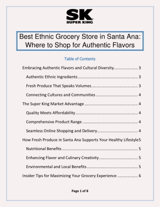 Best Ethnic Grocery Store in Santa Ana - Where to Shop for Authentic Flavors